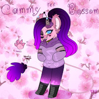 Cammy Blossom ref sheet second sona by CammyBlossom - cute, female, pink, fluffy, furry