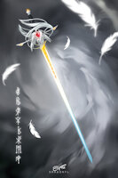Angel's Grace by DragonFU - sword, design, wings, feathers, angel, weapon, runes, mtg, rapier, role play, angel's grace