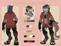Timber Night Wolf commission by quirkysilvester by Thomaswriter2 - female, wolf, tribal, student, oc, warrior, big girl