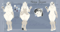 Helena (sfw) by Graith - feline, hybrid, bear, balls, herm, hermaphrodite, reference, polar bear, intersex, sabretooth tiger, ursine, sabertoothed cat, sabretoothed cat, nonbinary, demigirl, thicc