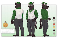 Rengare - Ref Sheet by Gebji - wolf, male, glasses, reference sheet, dapper