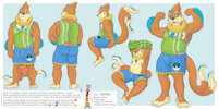 Gemini Ref Sheet by Gebji - male, reference sheet, pokemon, otter, tails, buizel