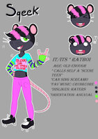 A ref sheet! by ChairmanSqeek - male, rat, scene, skaven, male solo, scene kid, black rat