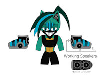 The DJ by Cyborghedgehog - cat, feline, neon, dj, masked