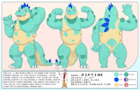 Riptide Reference Sheet by Gebji - male, pokemon, feraligatr, reference-sheet
