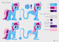 Parcly Taxel and Spindle Reference Sheets by Parclytaxel - female, magic, reference sheet, bottle, pony, sand, unicorn, oc, genie, my little pony, jewellery, alicorn, cutie mark, mlpfim, ponysona, wendigo, windigo, spindle, parcly taxel, albumin flask