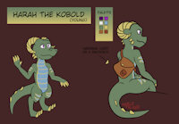 Young Harah by RazzleTheRed - male, and, character, sheet, dragons, kobold, d&d, dungeons, dnd