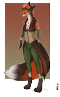 Katerina an Sionnach by LordOfTheTroglodytes - female, character sheet, red fox, vixen, fantasy, nymphomaniac, fox morph