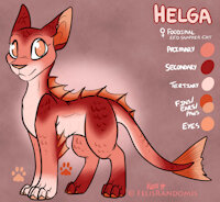 Helga by ShermanPuffShark - red, cat, female, hybrid, cat fish