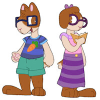 Twins Issac and Issabel by cubtoothdecay - cub, twins, girl, bunny, boy, incest, shota, female, male, rabbit, cubs, loli, hare, young, bunnies, rabbits, hares, nerdy, brother/sister