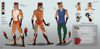 Zane OC Reference by DreamKeeperRus - fox, male, tiger, reference, tigerfox