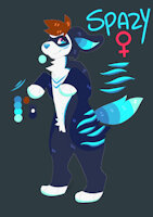 Spazy 2020 by Shiloh708 - feline, female, hybrid, canine, ref sheet, spazu, spazywolf, spazy