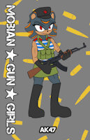 M★G★G: AK47 by PxP - female, bear, military, gun, boots, uniform, rifle, anthropomorphic, mobian, sonic fan character, sonic oc, military uniform