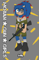 M★G★G: M16 by PxP - female, wolf, gun, uniform, rifle, anthropomorphic, eyepatch, mobian, dogtags, sonic fan character, sonic oc, military uniform