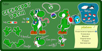 Geckospot's refsheet (comm. Reptifur) by YoshiGeckospot - male, backpack, yoshi, portal, refsheet