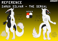 Zargo Silvar - the sergal by snizard - male, furry, reference, sergal, referencesheet, snizard