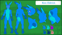 My bunny's ref by TheBlueBunnyKen - bunny, male, glasses, reference sheet, character sheet, bunny rabbit