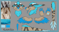 Namiko ref -|commission|- by Blackheartdrago - dragon, cute, blue, suit, furry, wings