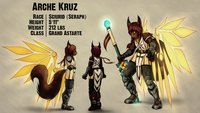 Character Sheet - Arche by LadyFuzztail - female, sciurid
