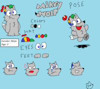 New Ref Sheet - Mikey Wolf by PizzaWolf - wolf, male, reference sheet, comics, wolves, mikey, cartoons, pizzawolf, mikey the wolf