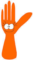 Orange Clay Hand by RyanHo - female, clay, hand, clay hand