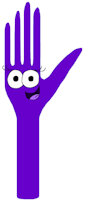 Purple Clay Hand by RyanHo - female, clay, hand, clay hand