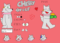 Reference sheet - Cherry Wolf by PizzaWolf - mother, female, wolf, reference sheet, comics, wolves, mom, cartoons, pizzawolf