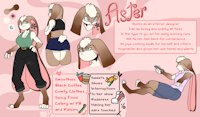 Aster Character Sheet by FrozenArtifice - bunny, female, butt, bunnies, bunnie rabbot, bunny ears, bunny girl, bunny rabbit, female/solo