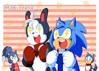 Zero and Rokku Excited by kamiraexe - sonic fan character, sonic fan characters, sonic oc, sonic fc