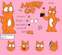 New reference sheet - Molly Cat by PizzaWolf - cat, female, reference sheet, comics, characters, molly, cartoons, pizzawolf