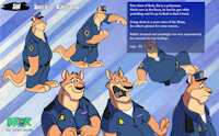 Sin Ref Sheet by BrokGame - cute, male, hat, tail, kangaroo, fall, roo, jump, throw, policeman