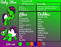 Baby Star's 2020 reference sheet by MrSGroupArts - reference sheet, mare, gradient background, baby pony