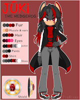 Jūki Character Sheet by KatorasuZer0 - female, hedgehog, sonic, oc, vanguard, sonic the hedgehog, mobian, sonic fan character, sonic fan characters, sonic oc, mobian hedgehog, action/adventure, vanguard of the end, juki, juki chanba