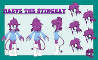 Maeve the Stingray Character Sheet by Meyk - female, reference sheet, character sheet, sonic, mobian, sonic fan character, stingray, sonic oc, maeve the stingray