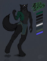 Zetsu Lunarpaw by lazriel - male, tribal, timber wolf, solo male