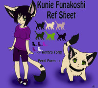 Ref Sheet for Kunie Funakoshi by SAOxStreety - cat, female, reference sheet, ref sheet, cat girl