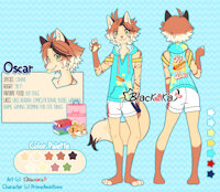 New Oscar Ref by blackxkat by PrimeAmbition - male, canine, reference, color palette