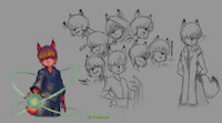 Ki (Design 2021 Update) by Hidden - sketch, fox, boy, male, aura, character design