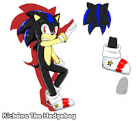 Kichona The Hedgehog by HeroKichona - male, character sheet, hedgehog, character, sonic oc, sonadow kid, kichona the hedgehog, kichona