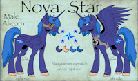 Reference of Nova by Solarwuff - oc, mlp, alicorn, referencesheet