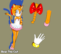 Bow the cat by HeroKichona - cat, bow, sonic oc, fmale, bow the cat