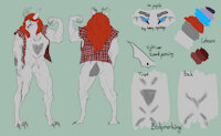 Fab refsheet 2021 by Nemeya - goat, female, reference sheet, hermaphrodite, dragoness, moth