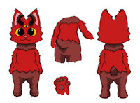 Presentation of my OC: Nekoni. by nekoniarts - red, cute, cat, feline, male, demon, character sheet, story, brown, horns, oc, mammal, hybrid species, presentation, nekoni