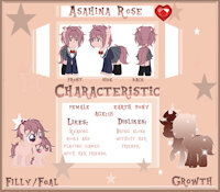 Asahina Rose by Snowfirechakat - female, reference sheet, mlp, earthpony