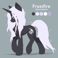 Frostfire Reference by EnderFloofs - female, reference sheet, sparkle, pony, unicorn, solo, reference, sparkles, sparkly, unicorn pony, solo female, solo/female