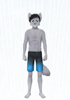 Goren by LemmyNiscuit - cub, boy, wolf, male, canine, swim trunks, gray wolf, male/solo, young boy