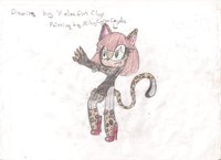 Me_drawingbyVioletfunclup011_paintingbyCeydaU by Slenderrising20 - girl, female, cheetah, sonic fan characters, fan characters, sonic fans