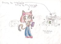 Me and my friends_drawingbyvioletvunclup011_paintingbyme by Slenderrising20 - girl, female, cheetah, fashion, sonic fan characters