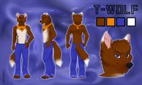 normal form referance by ThermineWolf - wolf, male, reference sheet, goo, anthropomorphic, slime