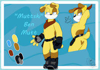 Ben the Muttski by HedgeWolf23 - dog, male, sonic, ref sheet, muttski, ben muttski